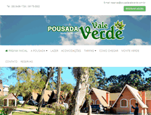 Tablet Screenshot of pousadavaleverde.com.br
